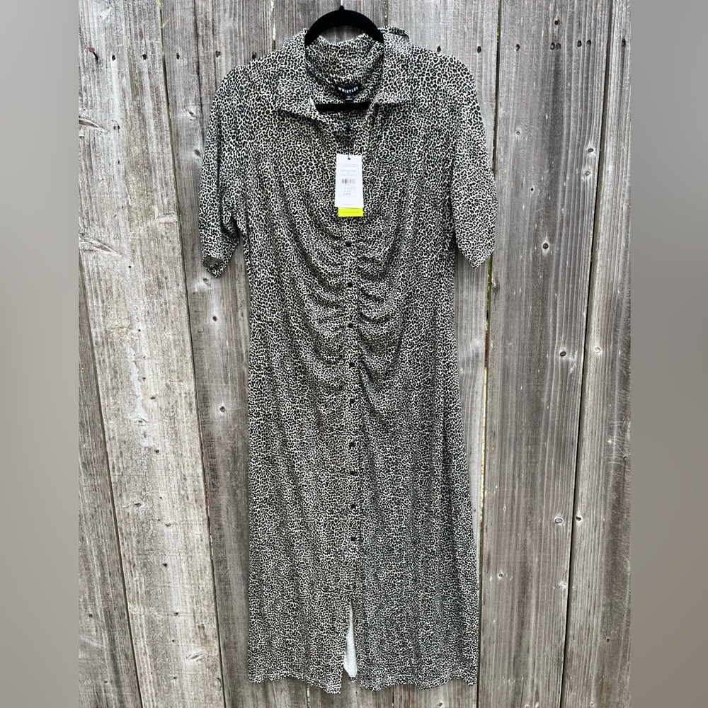 Leopard Print Midi Dress